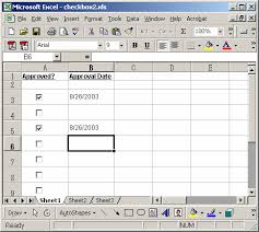 ms excel 2003 update a cell when a
