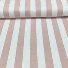 Powder Pink Striped Upholstery Fabric