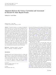 Pdf Alignment Between The Science Curriculum And Assessment