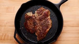 Before you get cooking, you've got to dry those steaks off; How To Pan Sear Steak Perfectly Every Time Epicurious