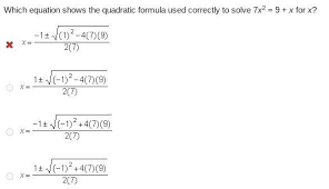 Equation Shows The Quadratic Formula