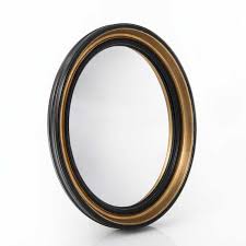 Porthole Mirror Black Gold