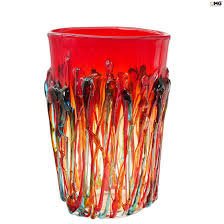 Red Vase Original Murano Glass Omg
