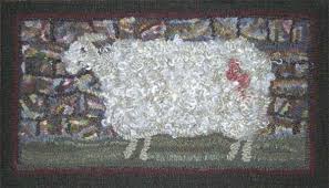 reeth sheep rug hooking pattern a