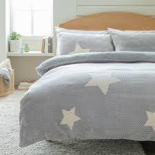 Star Bubble Fleece Grey Bedding Set
