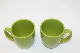 stoneware coffee mugs lime pea green