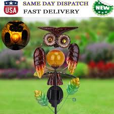 Details About Led Solar Powered Owl Light Outdoor Garden Yard Pathway Lamp Outdoor Decorative