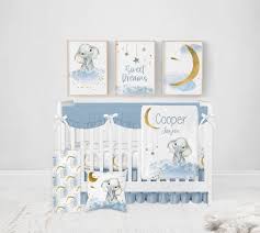 Elephant Baby Bedding Set Moon Crib