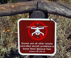 flying a drone in a national park read