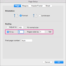 Scale The Sheet Size For Printing Excel For Mac