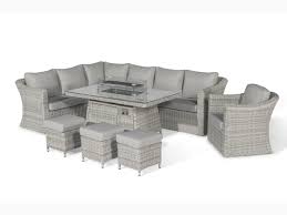 fire pit set with modular seating at