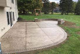 Backyard Concrete Patio Ideas Stained