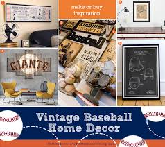 vintage baseball themed home decor