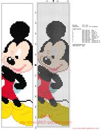 Disney Mickey Mouse Children Bookmark Free Cross Stitch