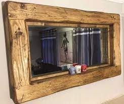 Mirror Rustic Wooden Farmhouse Country