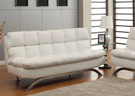 padded leatherette futon sofa