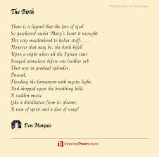 the birth poem by don marquis