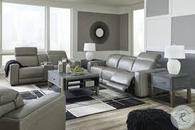 Correze Gray Power Reclining Sofa