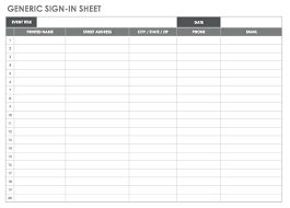 Free Sign In Sheet Template Templates Word Excel Employee