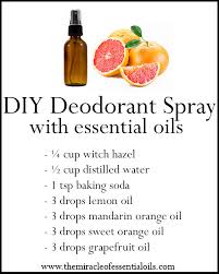 diy essential oil deodorant spray