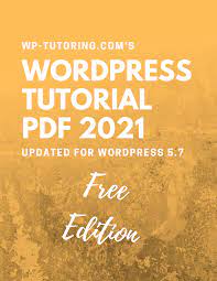 wordpress tutorial pdf 2021 free