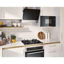 It's finished in black and priced round £199.99. Zanussi Zfv916y 60cm Touch Control Angled Cooker Hood Black Appliances Direct