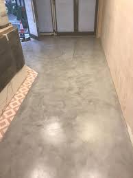 polished concrete and microcement