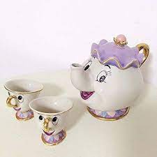 Beauty and the beast tea set porcelain