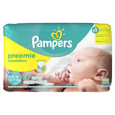 Pampers Swaddlers Diapers Jumbo Pack Size Preemie 27ct In