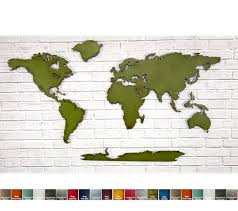 World Map Metal Wall Art 48 Tall X 80
