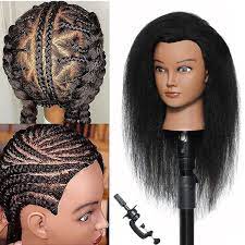real hair manikin cosmetology doll head