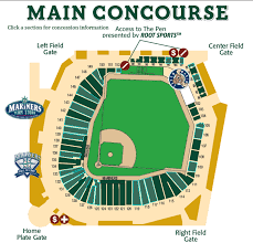 Main Concourse Map Where To Eat At Safeco Field Seattle