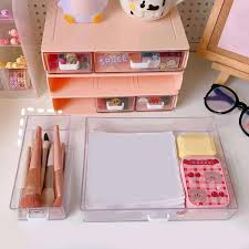 stackable organizer case clear drawer