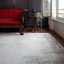 luxury silver viscose area rug