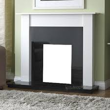 Buy Durham Fireplace Set In White With