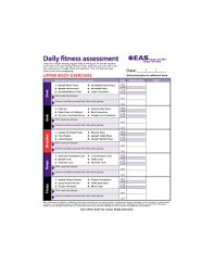 exercise chart pdf forms and templates