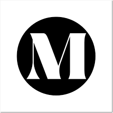 M Letter Initial Monogram M