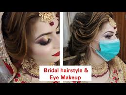 bridal hairstyle eye makeup