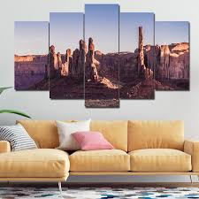 Set Of 5 Monumental Valley Canvas Wall