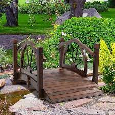 1 5m Wooden Garden Bridge Decorative