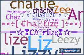 nicknames for charlize charlie cc