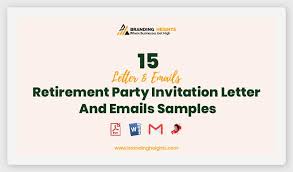15 retirement party invitation letter