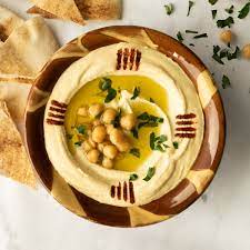 authentic homemade hummus forks and