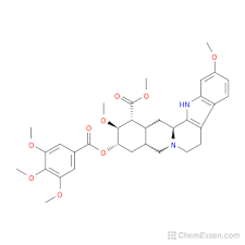 reserpine structure c33h40n2o9 over