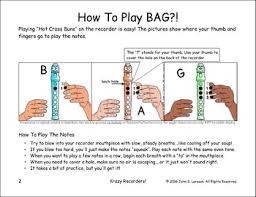 Free Easy Recorder Song With Letters Printable Bag