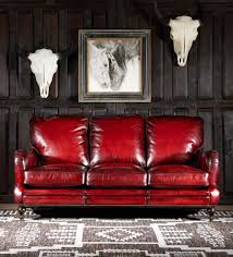Cau Leather Sofa Red Top Grain
