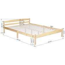 white wooden double bed frame bed base