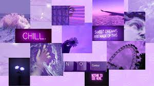 Aesthetic Collage Wallpaper purple ...