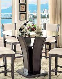 Furniture Of America Manhattan Iii Gray Round Counter Height Table