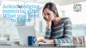 acknowledging memorial gifts what you